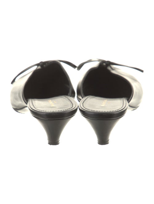 Balenciaga Leather Bow Accents Mules