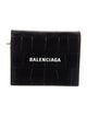 Balenciaga Embossed Leather Graphic Print Wallet