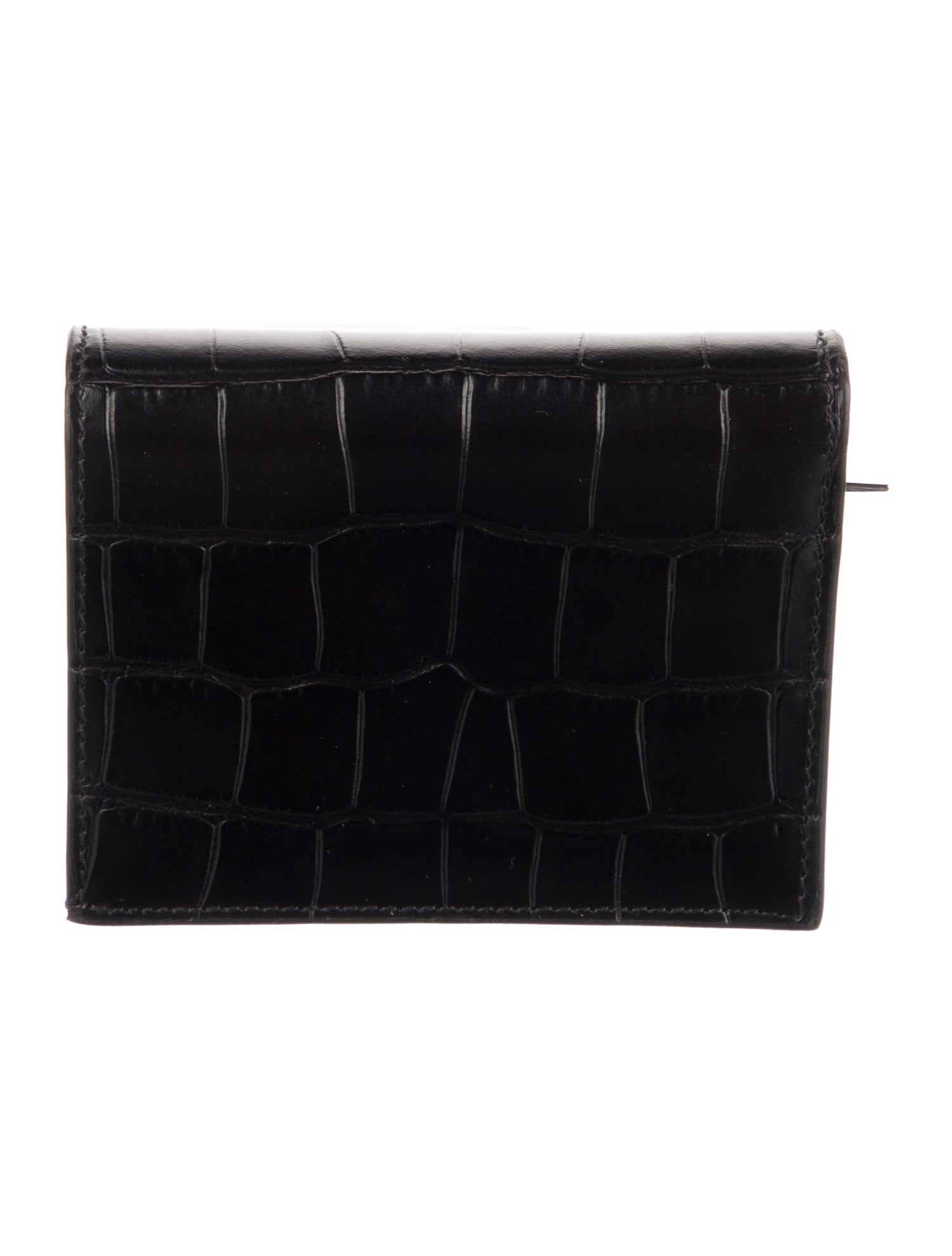 Balenciaga Embossed Leather Graphic Print Wallet