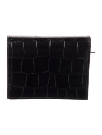 Balenciaga Embossed Leather Graphic Print Wallet