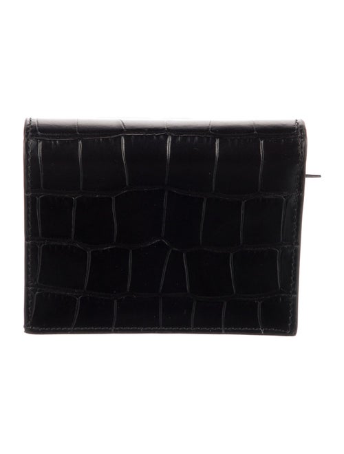 Balenciaga Embossed Leather Graphic Print Wallet