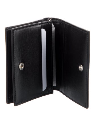 Balenciaga Embossed Leather Graphic Print Wallet