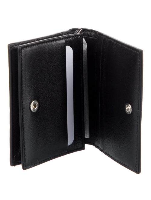 Balenciaga Embossed Leather Graphic Print Wallet