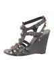Balenciaga Leather Studded Accents Gladiator Sandals