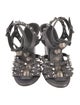 Balenciaga Leather Studded Accents Gladiator Sandals