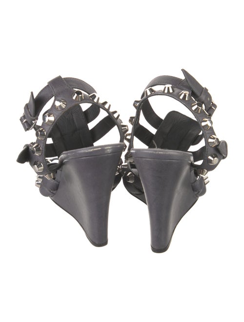 Balenciaga Leather Studded Accents Gladiator Sandals