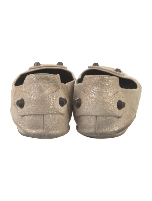 Balenciaga Leather Studded Accents Ballet Flats