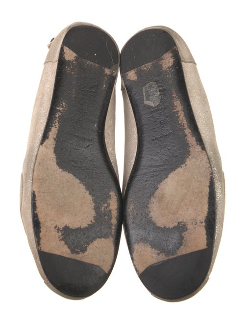 Balenciaga Leather Studded Accents Ballet Flats