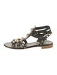 Balenciaga Leather Studded Accents Gladiator Sandals