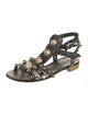Balenciaga Leather Studded Accents Gladiator Sandals