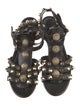 Balenciaga Leather Studded Accents Gladiator Sandals