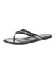 Balenciaga Leather Printed Flip Flops