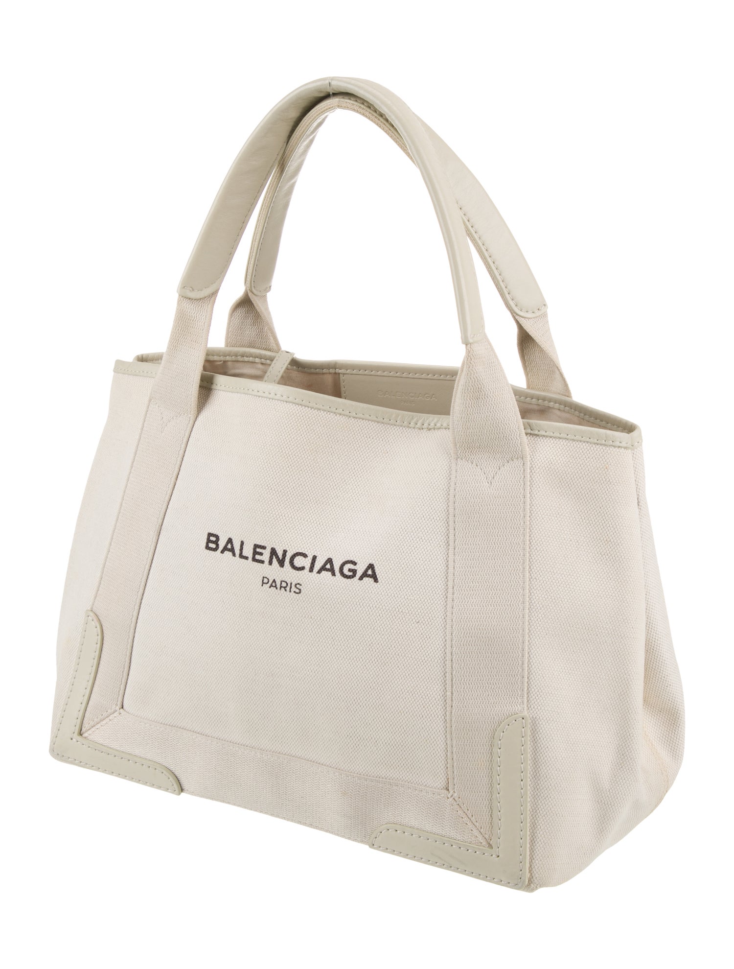 Balenciaga Canvas Navy Cabas Small
