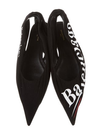 Balenciaga Printed Slingback Flats