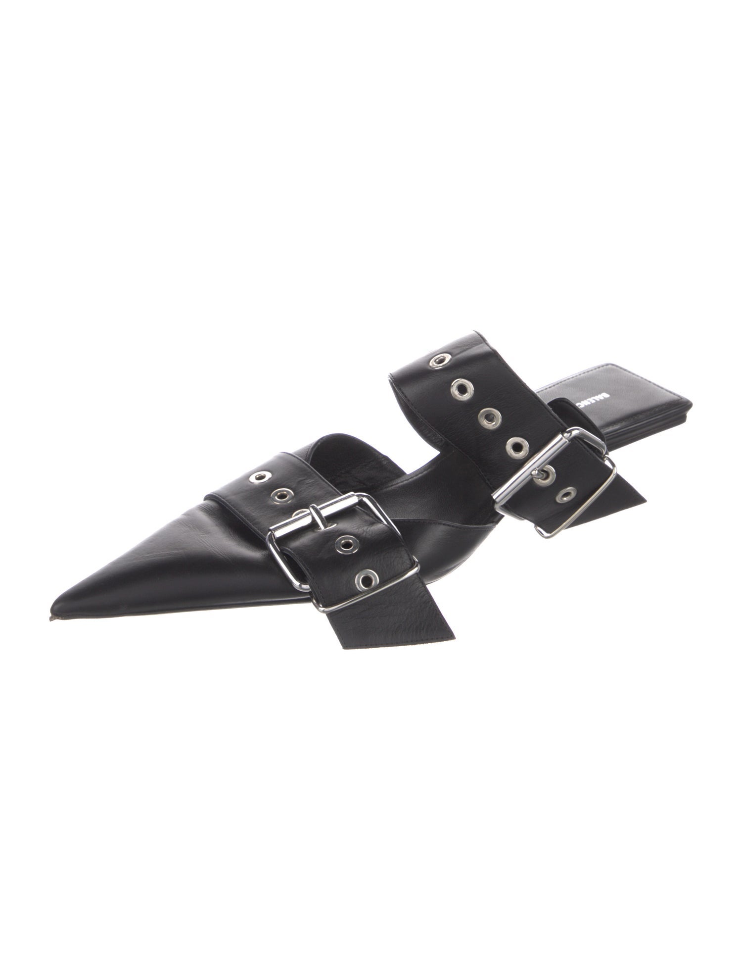 Balenciaga Leather Studded Accents Mules