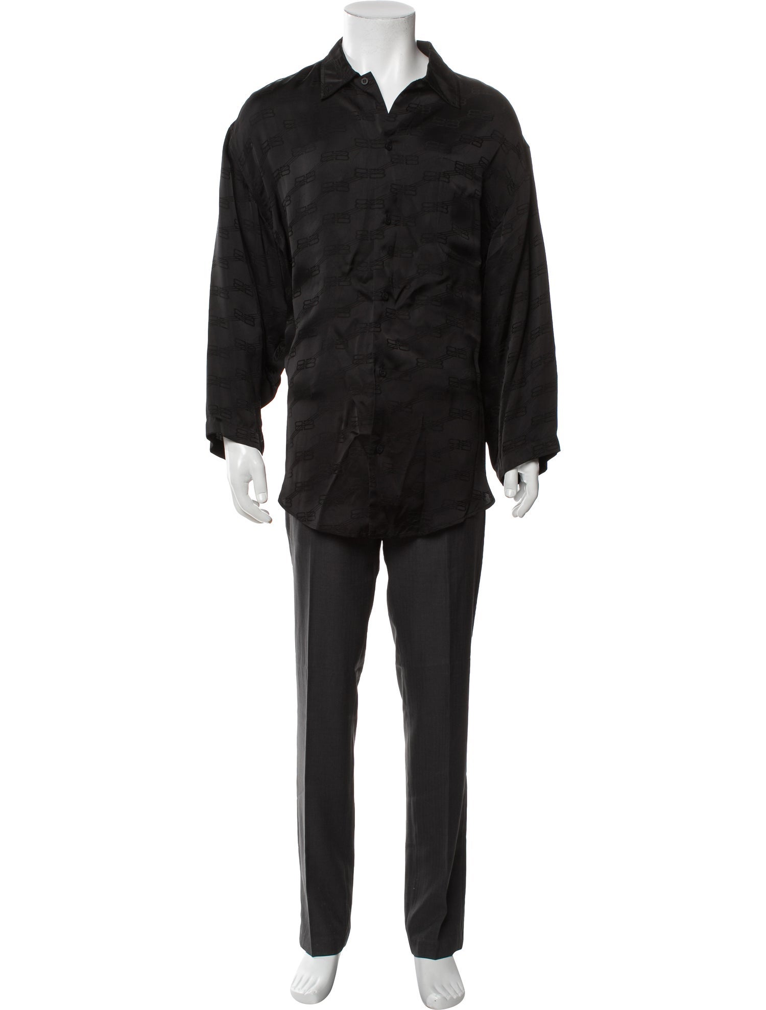 Balenciaga Long Sleeve Button-Up Top