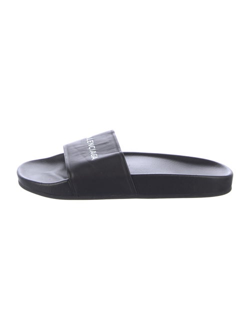 Balenciaga Leather Printed Slides