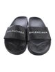 Balenciaga Leather Printed Slides