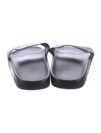 Balenciaga Leather Printed Slides