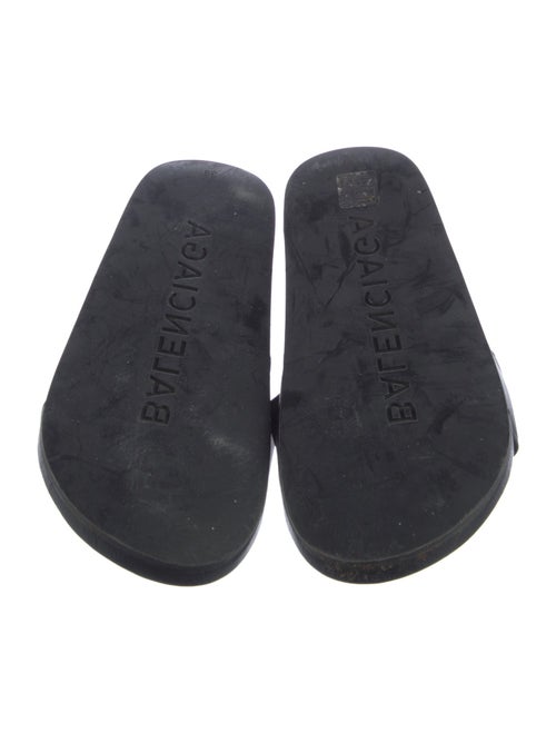 Balenciaga Leather Printed Slides