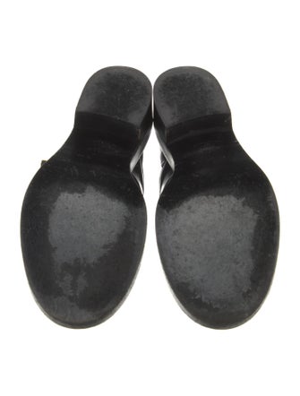 Balenciaga Leather Cutout Accent Combat Boots