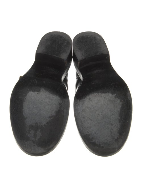 Balenciaga Leather Cutout Accent Combat Boots