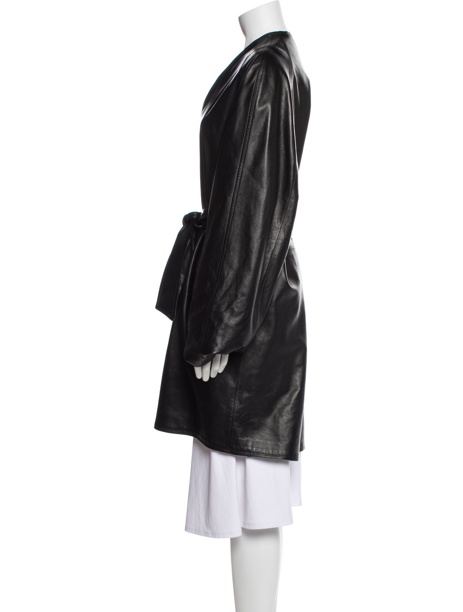 Balenciaga 2022 Lamb Leather Trench Coat
