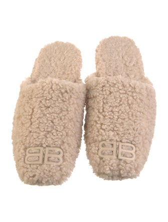 Balenciaga Shearling Slides