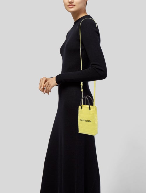 Balenciaga Embossed Leather Bucket Bag