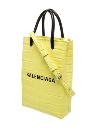Balenciaga Embossed Leather Bucket Bag