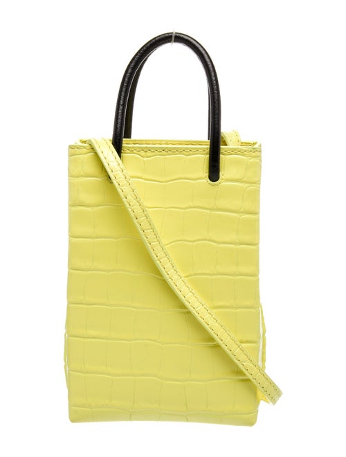 Balenciaga Embossed Leather Bucket Bag