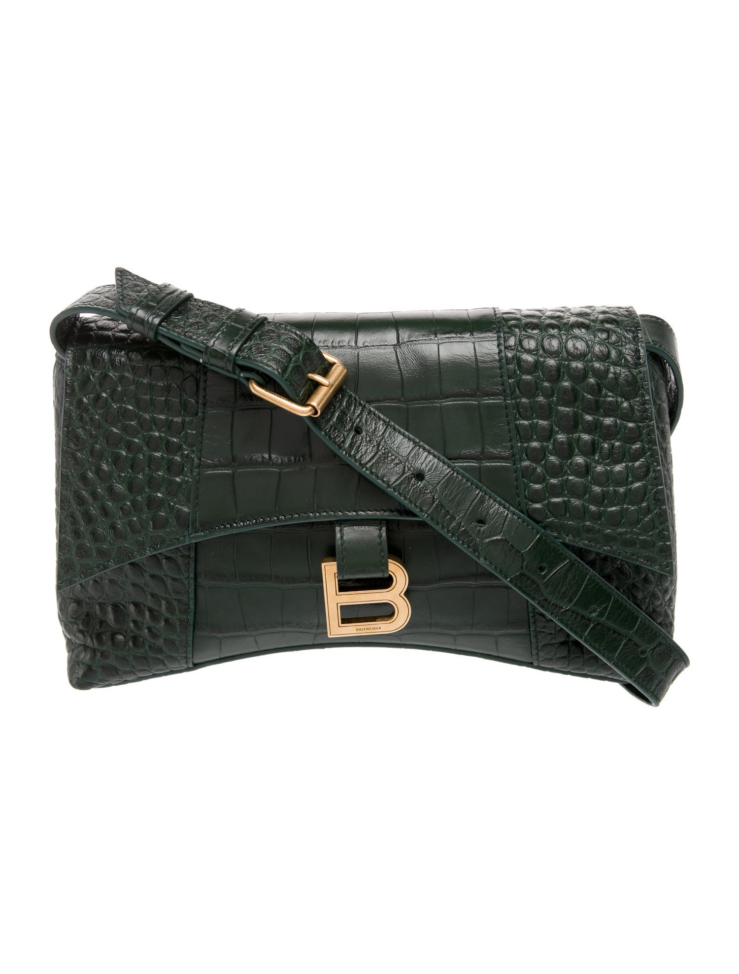 Balenciaga Embossed Leather Crossbody Bag 2022