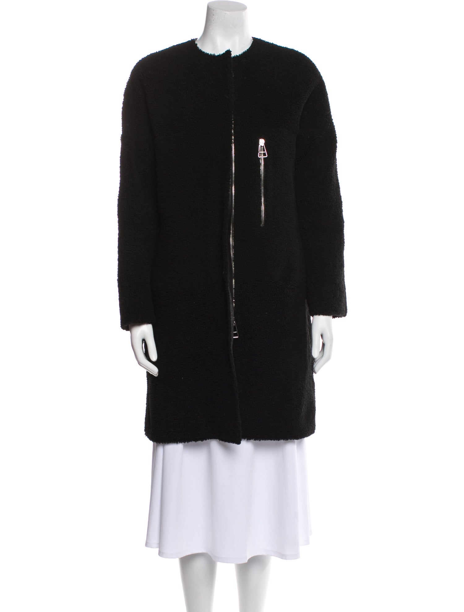 Balenciaga 2014 Virgin Wool Faux Fur Coat