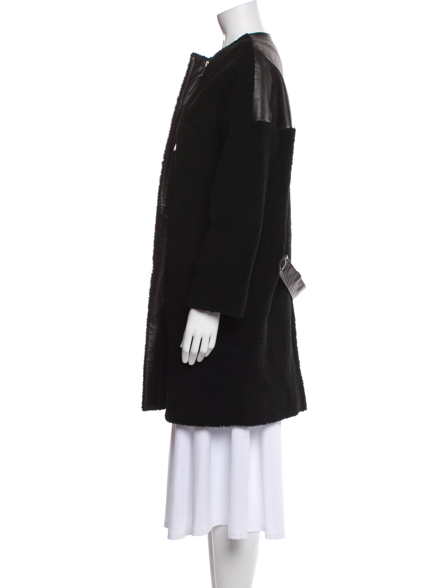 Balenciaga 2014 Virgin Wool Faux Fur Coat