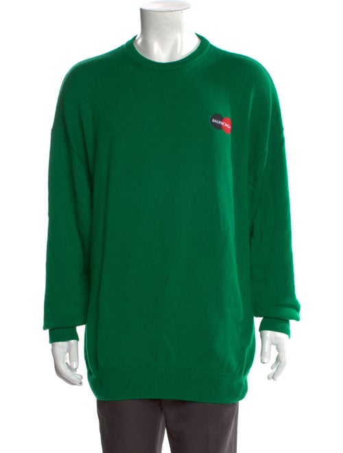 Balenciaga Cashmere Graphic Print Pullover