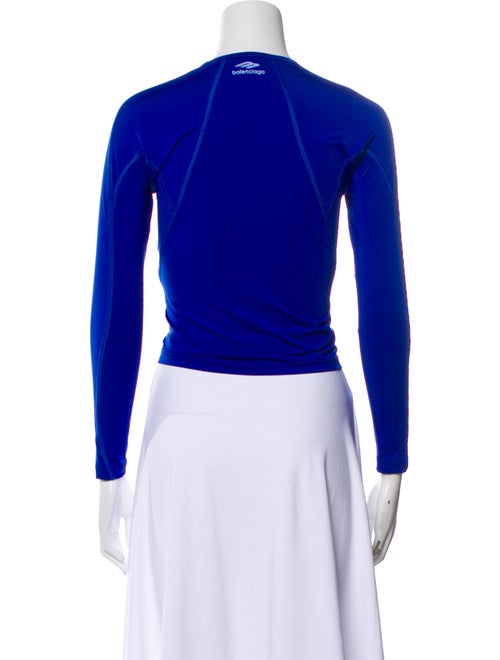 Balenciaga 3B Logo Crew Neck Crop Top