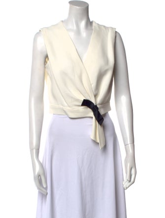 Balenciaga 2008 V-Neck Crop Top