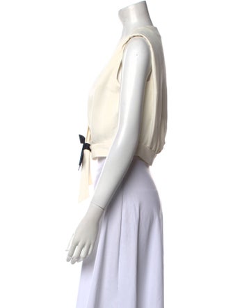 Balenciaga 2008 V-Neck Crop Top