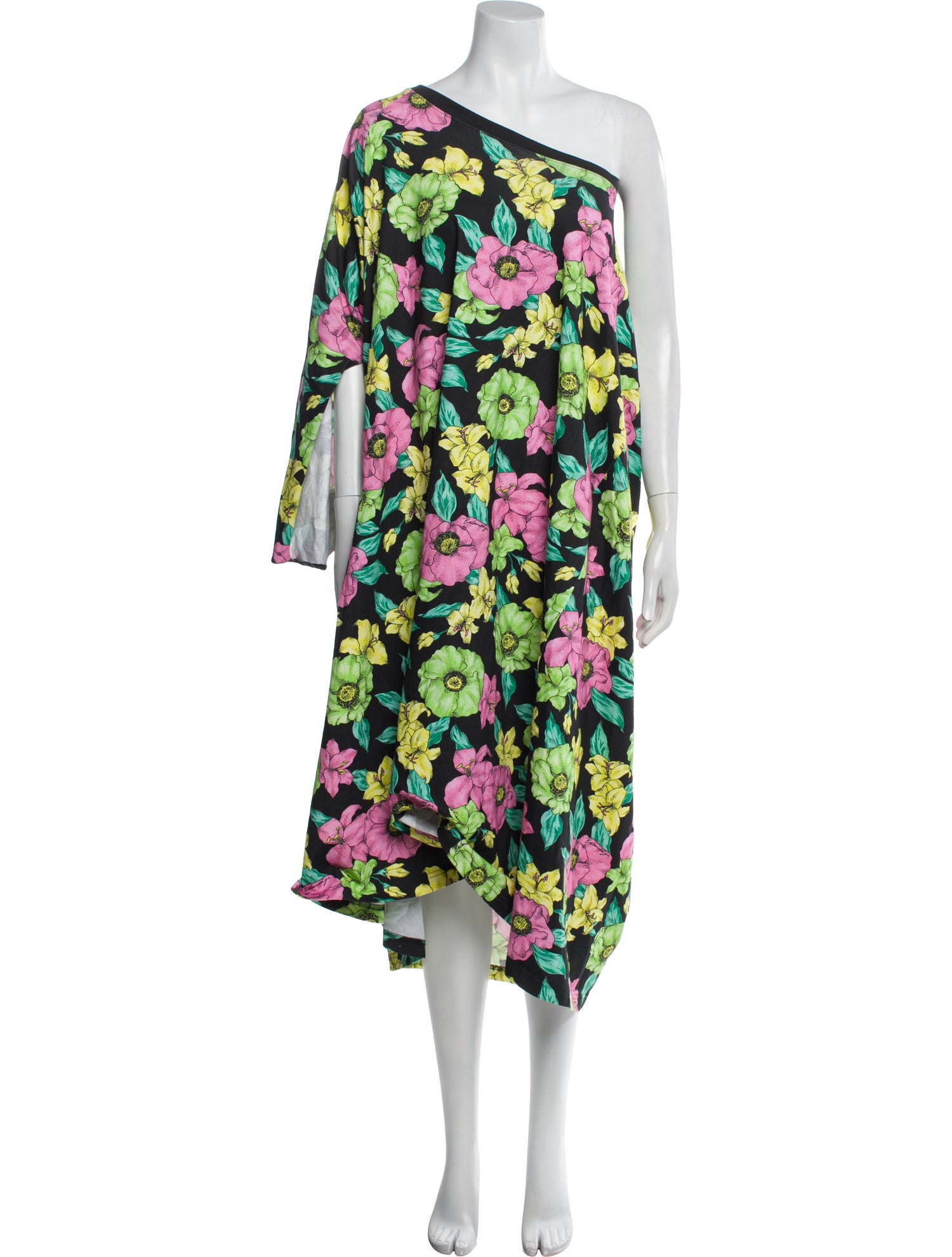 Balenciaga Floral Print Knee-Length Dress