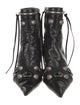 Balenciaga Leather Studded Accents Boots