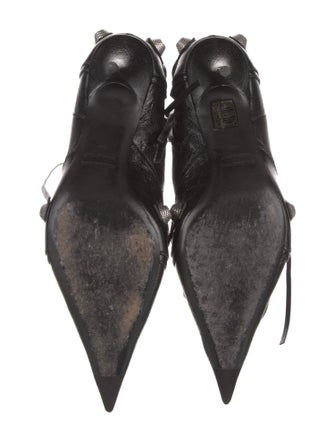 Balenciaga Leather Studded Accents Boots
