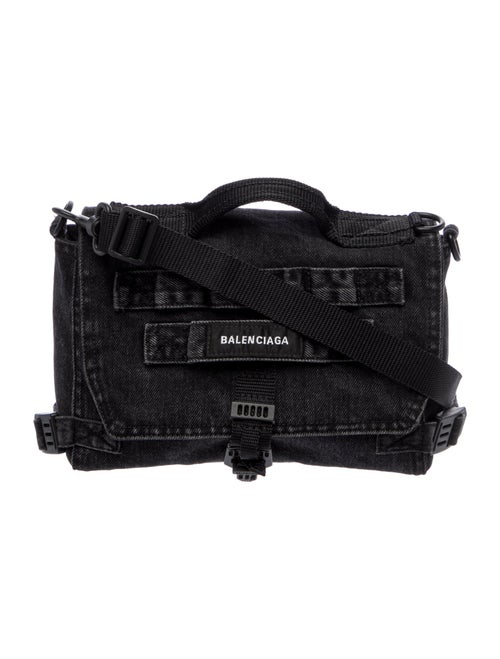 Balenciaga Denim Army Messenger Bag