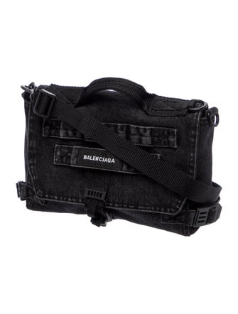 Balenciaga Denim Army Messenger Bag