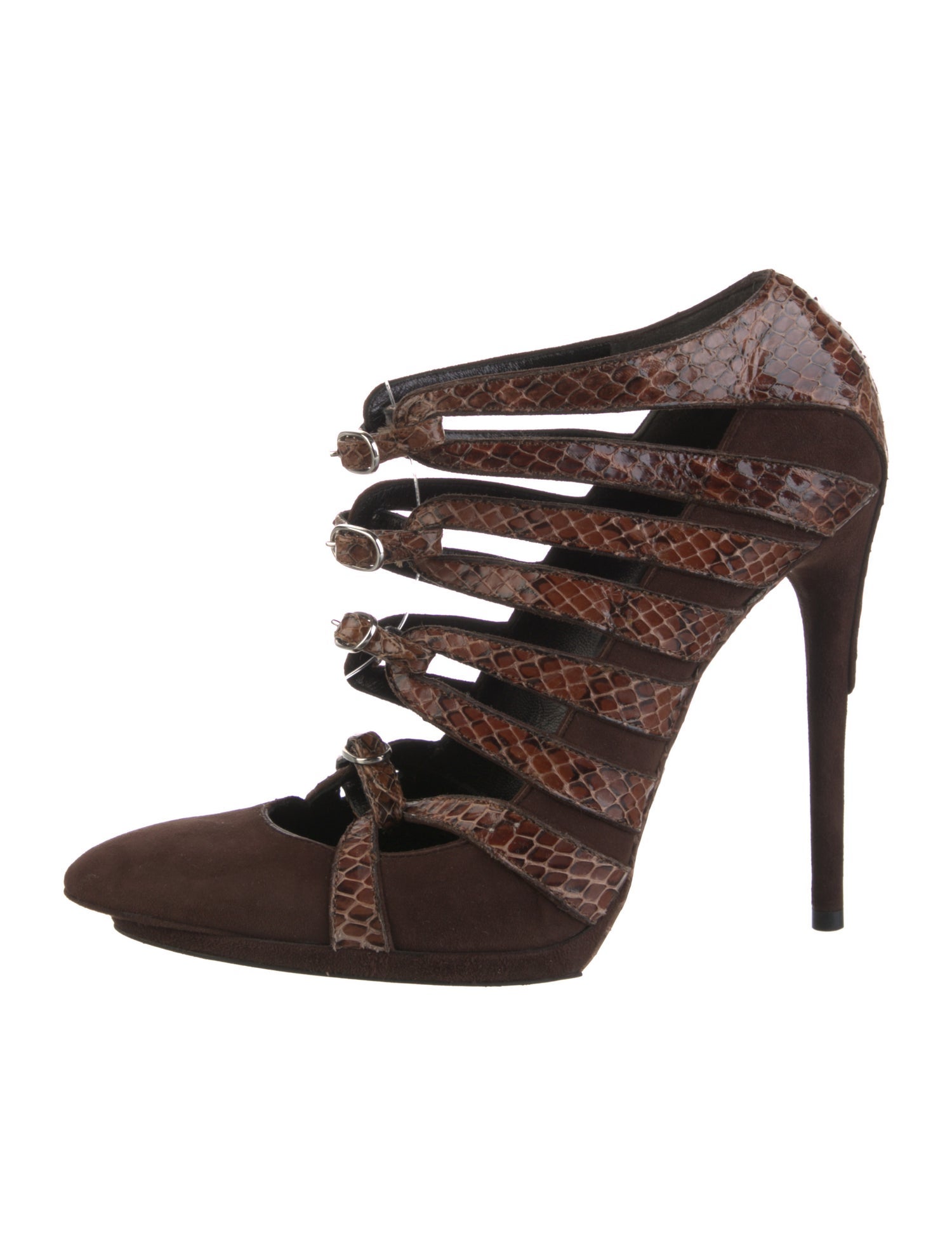 Balenciaga Suede Animal Print Pumps