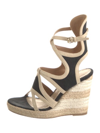 Balenciaga Leather Printed Gladiator Sandals