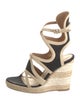 Balenciaga Leather Printed Gladiator Sandals