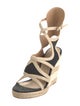 Balenciaga Leather Printed Gladiator Sandals