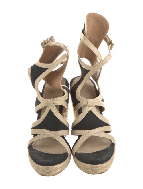 Balenciaga Leather Printed Gladiator Sandals