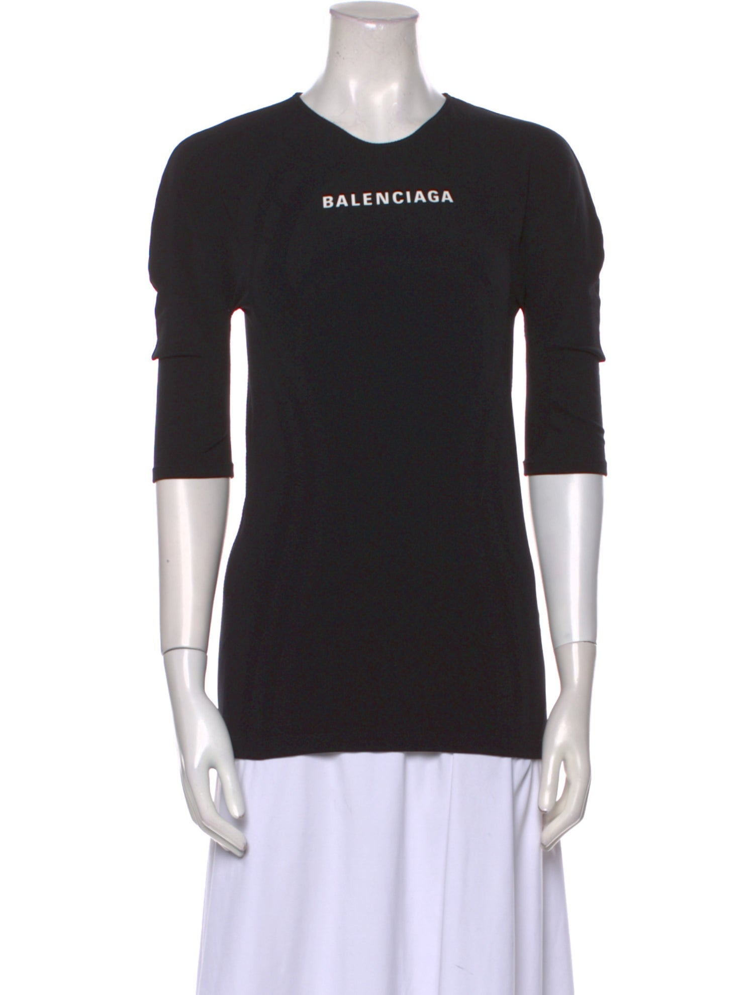 Balenciaga Graphic Print Crew Neck T-Shirt