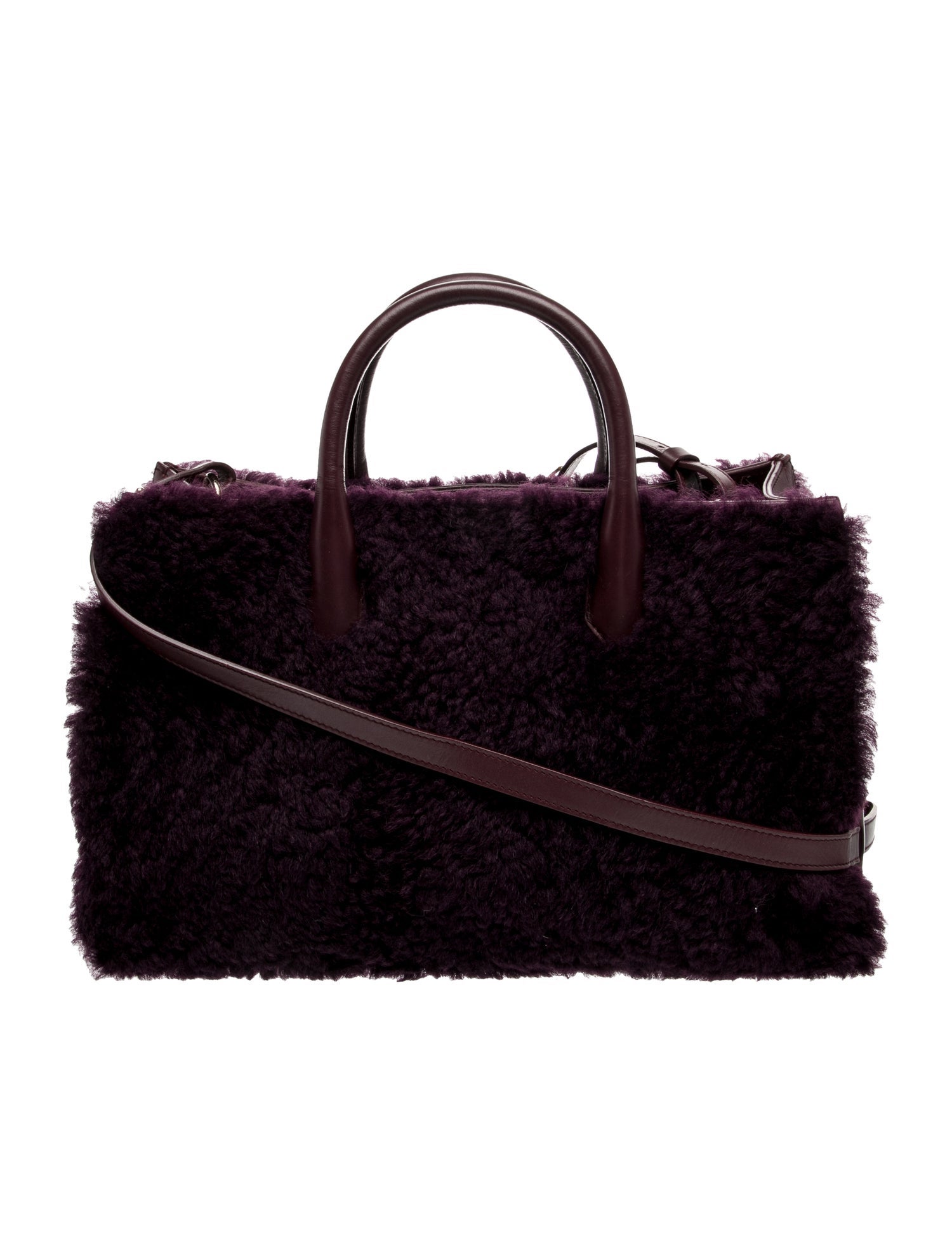 Balenciaga Shearling Top Handle Bag